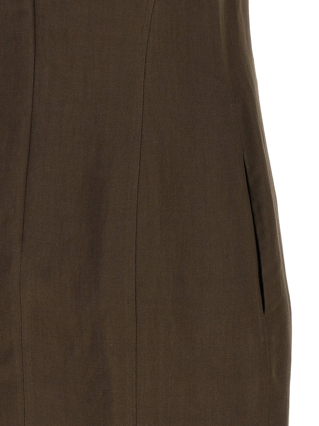 Brunello Cucinelli Brown Viscose Short Dress