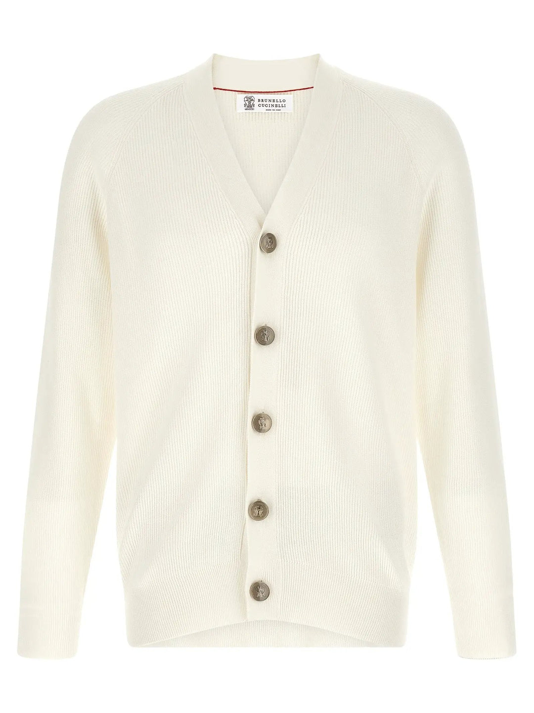 Brunello Cucinelli White Cotton Cardigan