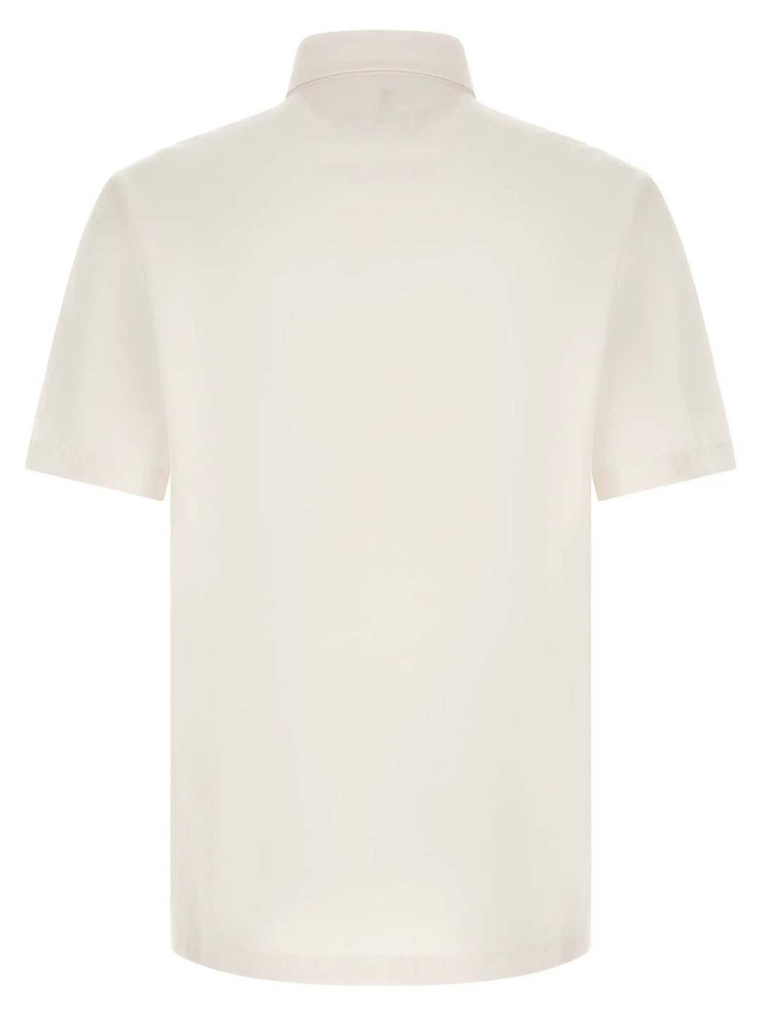 Brunello Cucinelli White Virgin Wool Polo Shirt