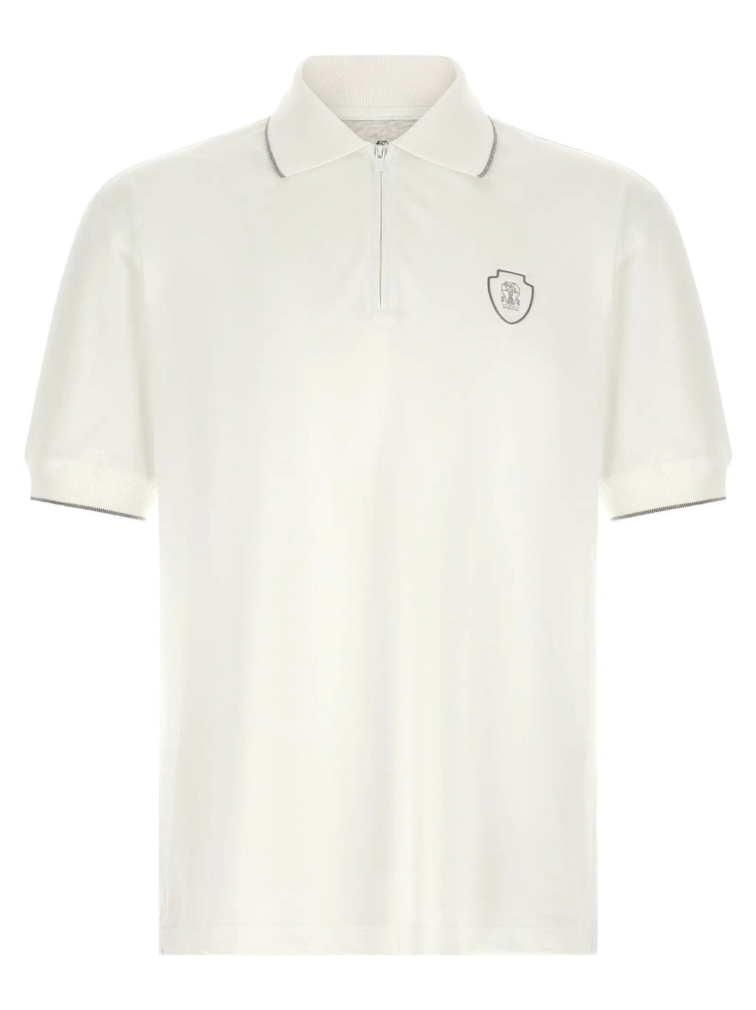 Brunello Cucinelli White Polyamide Polo Shirt