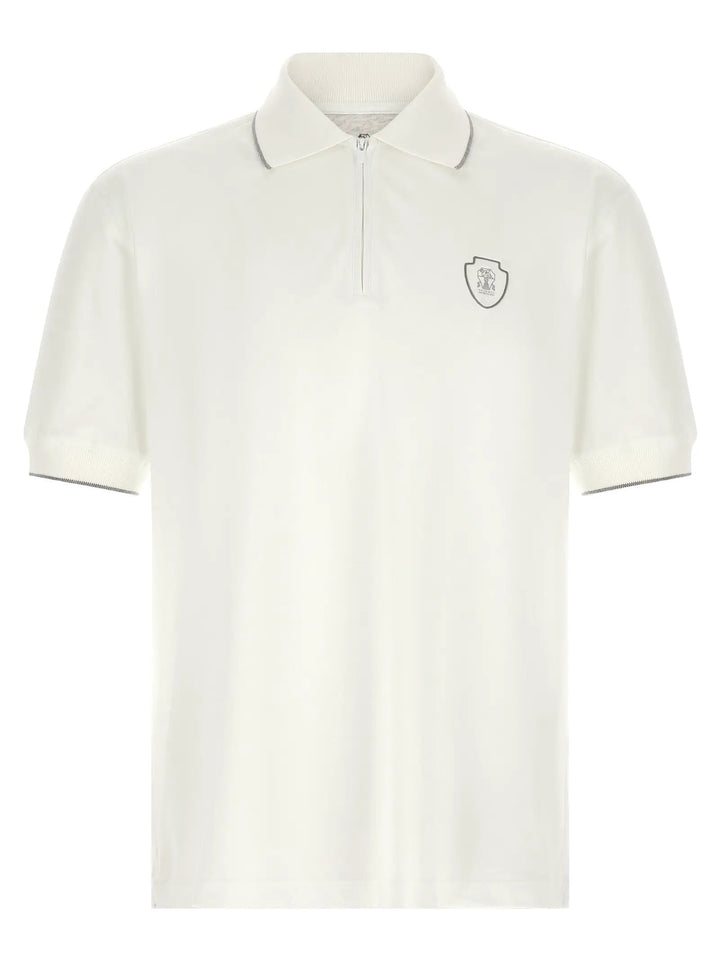 Brunello Cucinelli White Polyamide Polo Shirt