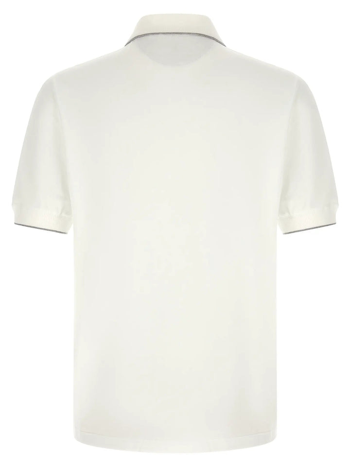 Brunello Cucinelli White Polyamide Polo Shirt
