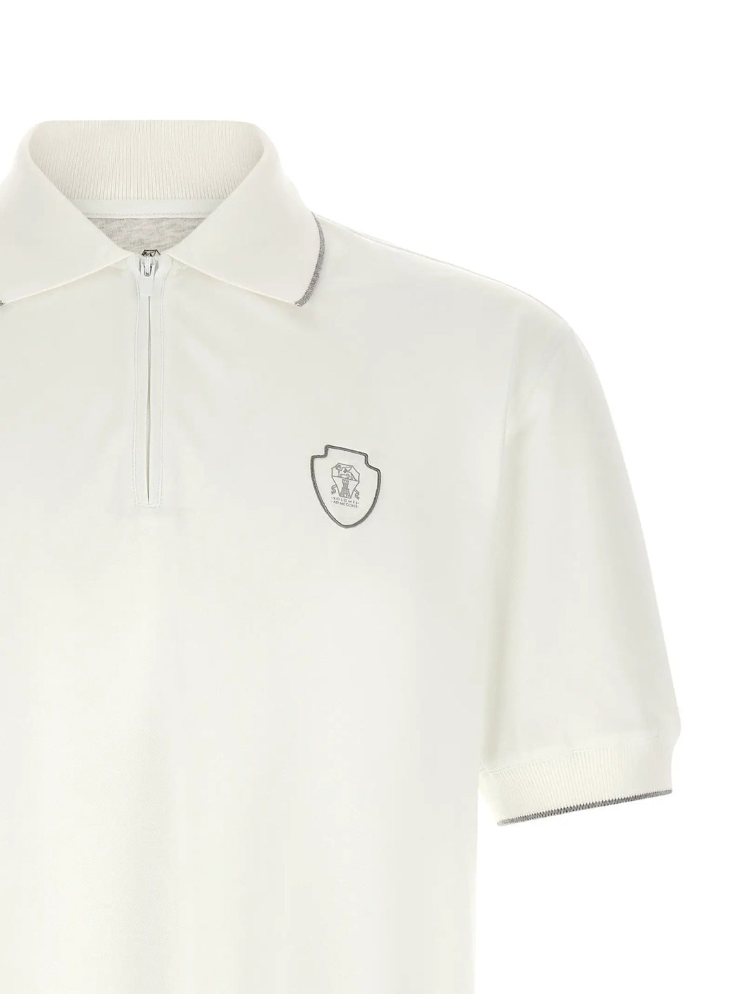 Brunello Cucinelli White Polyamide Polo Shirt