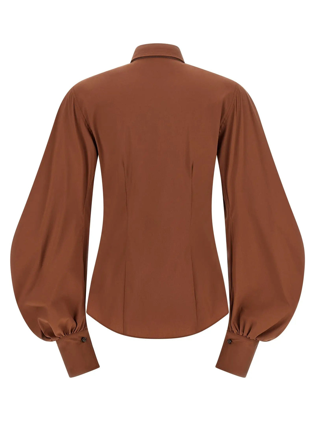 Brunello Cucinelli Brown Cotton Blouse