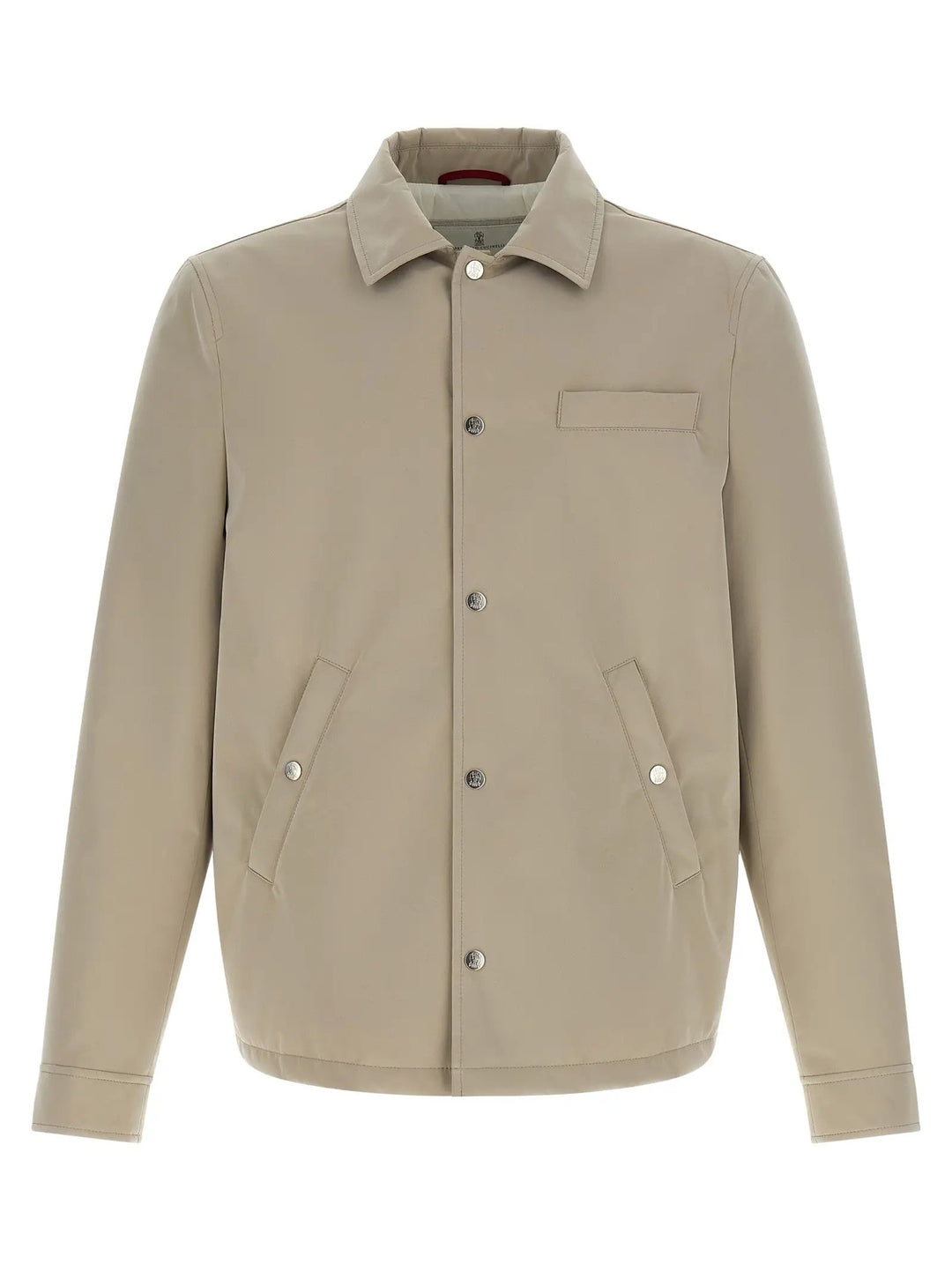 Brunello Cucinelli Gray Polyester Full-Length Jacket