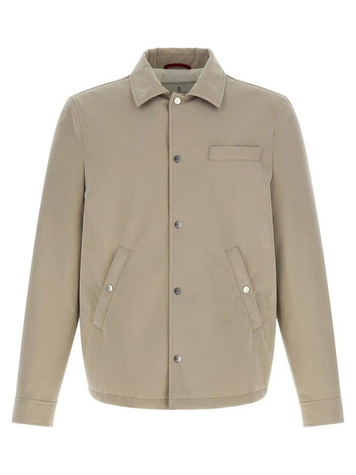 Brunello Cucinelli Gray Polyester Full-Length Jacket
