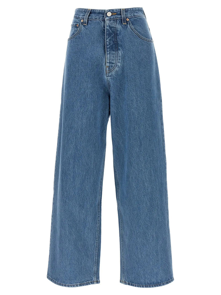 Vetements Blue Cotton Relaxed Fit Jeans