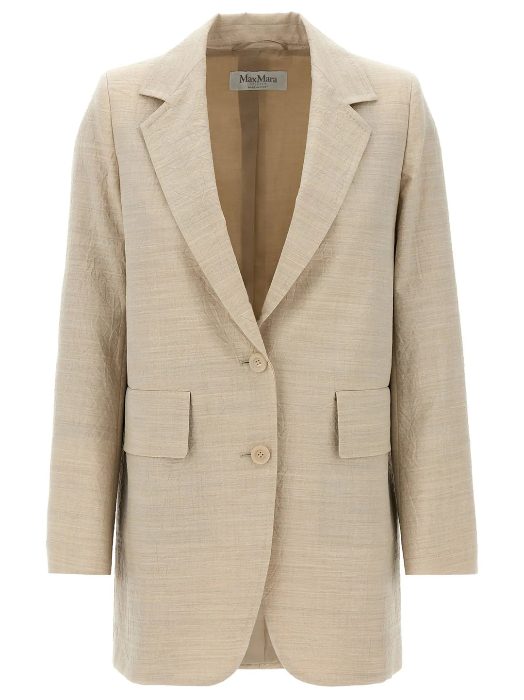 Max Mara Beige Virgin Wool Blazer
