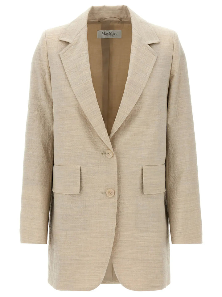 Max Mara Beige Virgin Wool Blazer
