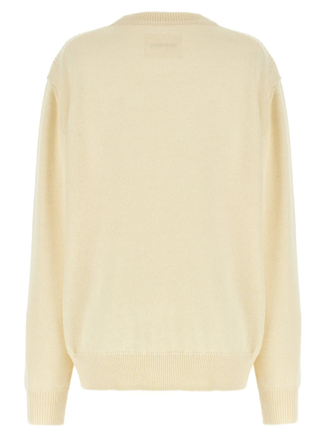 Jil Sander White Wool Cardigan