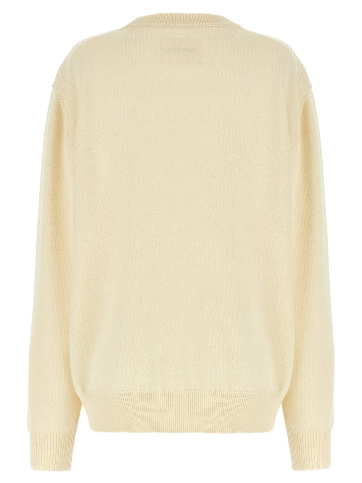 Jil Sander White Wool Cardigan