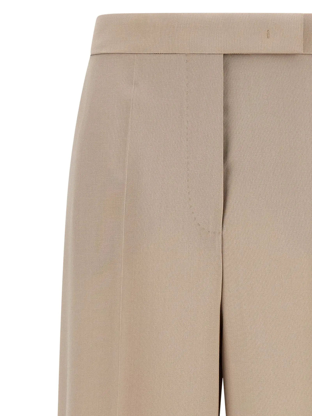 Max Mara Beige Virgin Wool Dress Pants