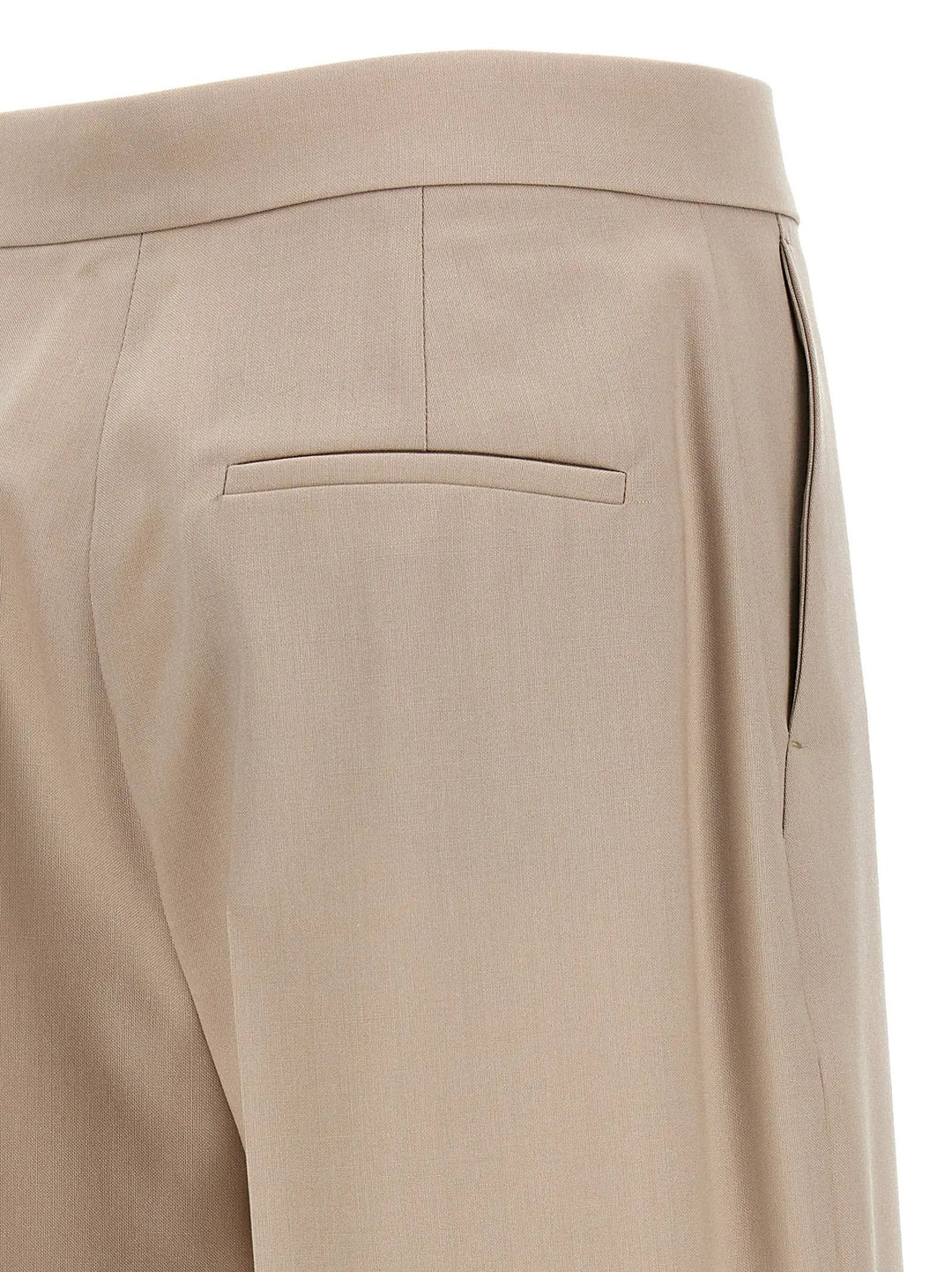 Max Mara Beige Virgin Wool Dress Pants