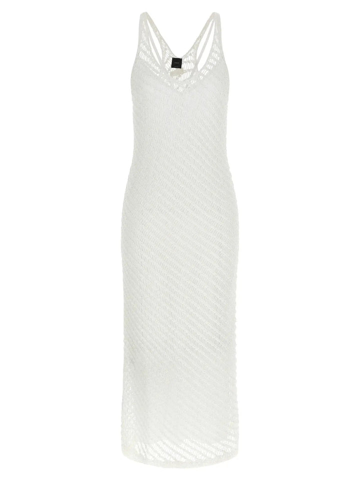 PINKO White Polyester Long Dress