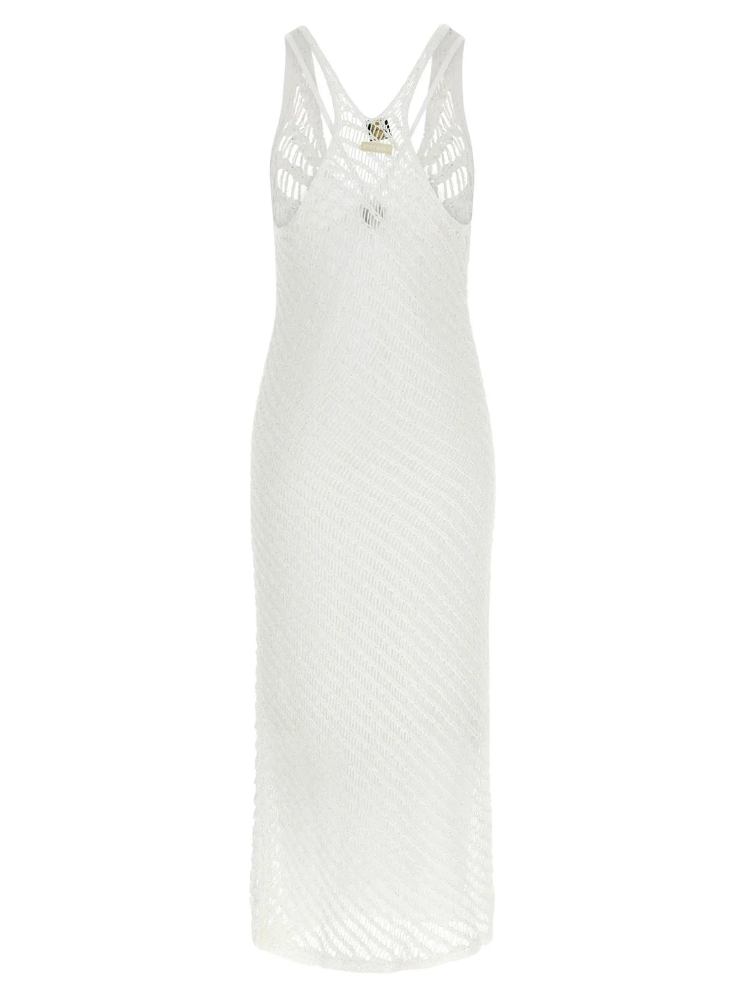 PINKO White Polyester Long Dress