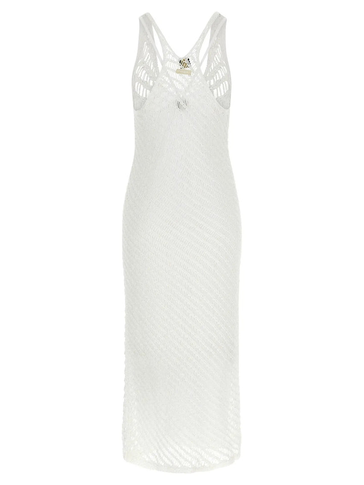 PINKO White Polyester Long Dress