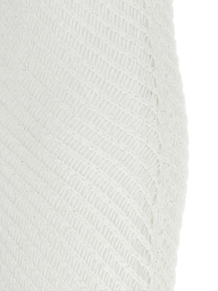 PINKO White Polyester Long Dress