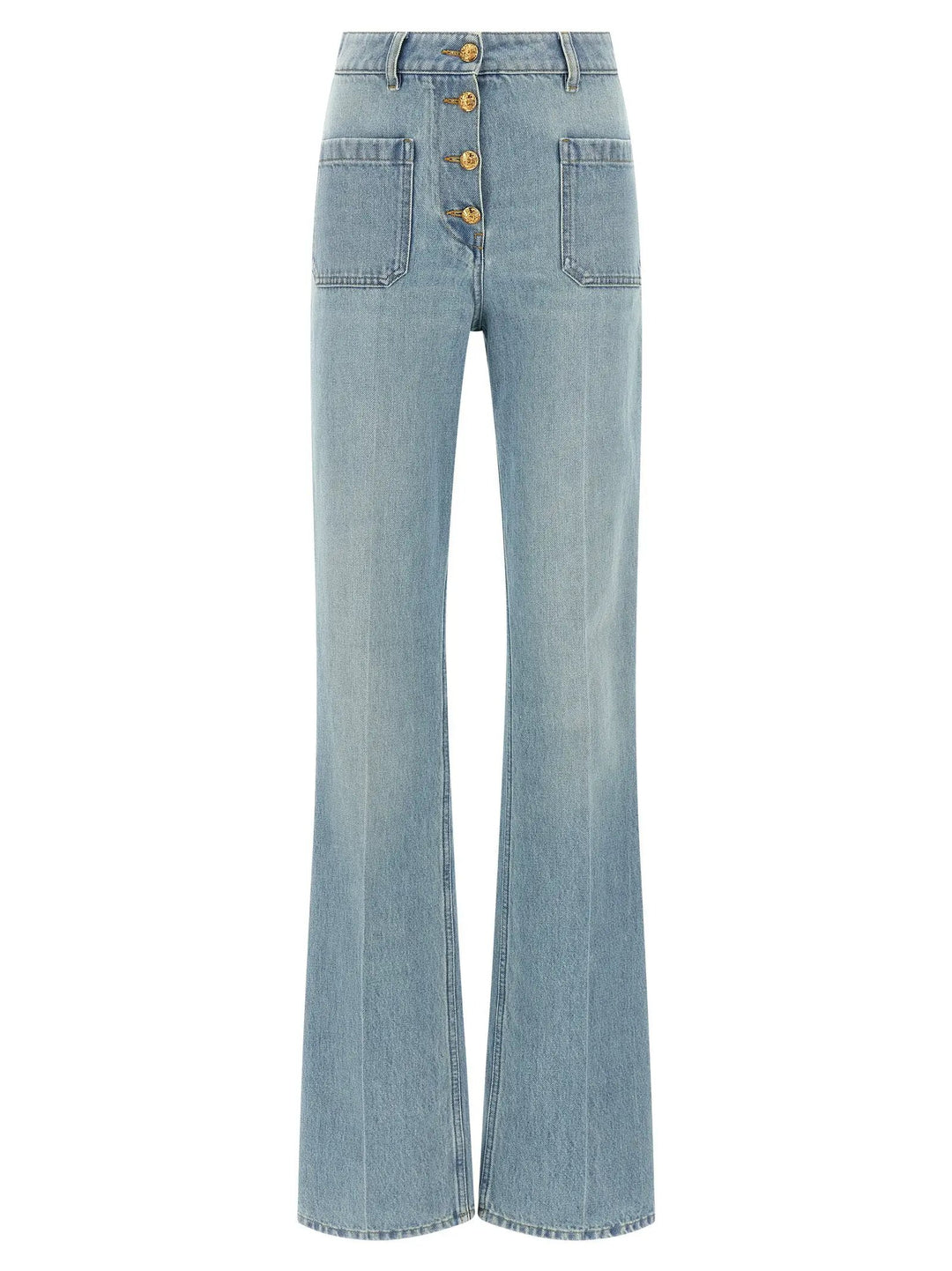 Valentino Garavani Blue Cotton High-Waisted Jean