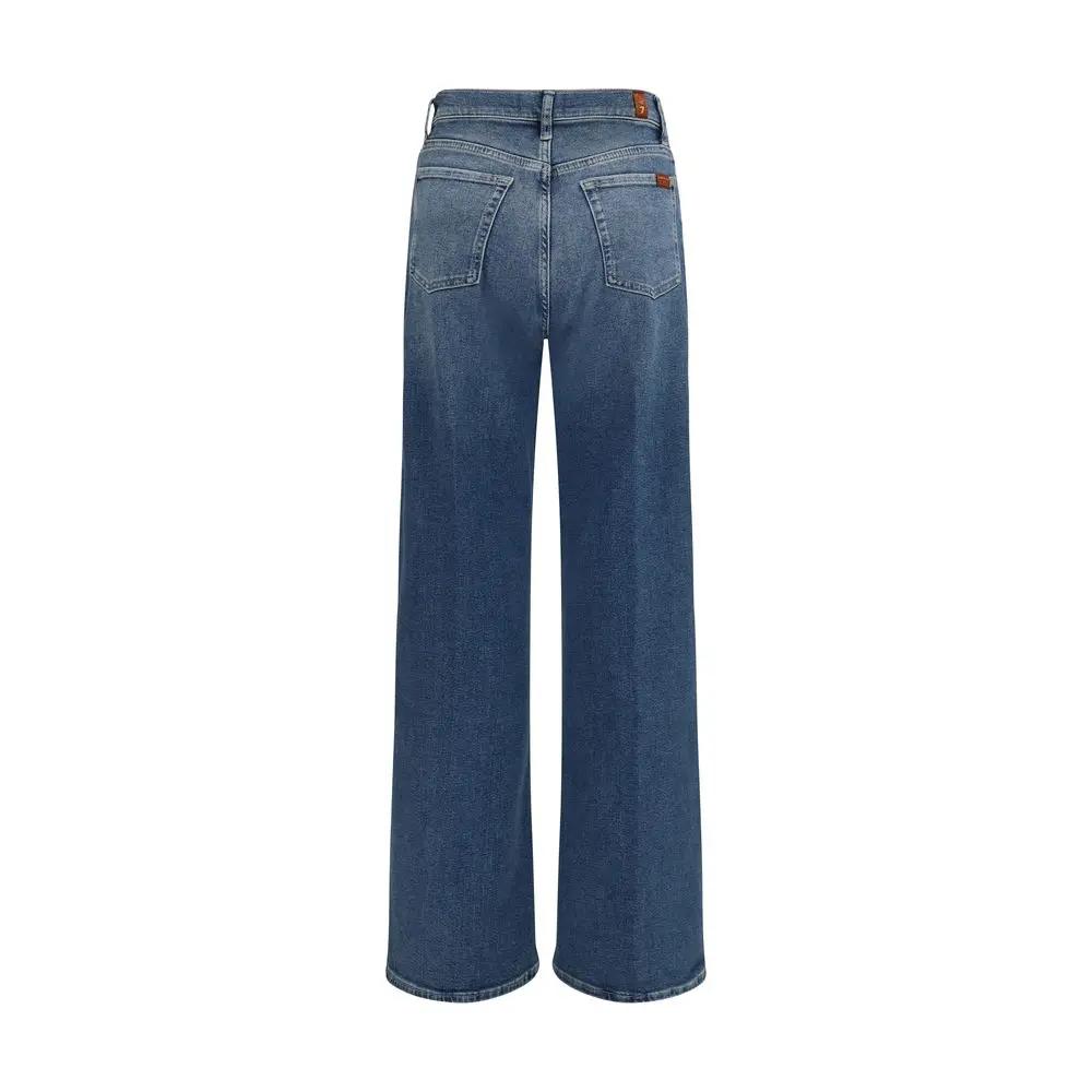 7FOR Sample Sale | 7FOR Blue Cotton Flared Jeans - | Designer outlet