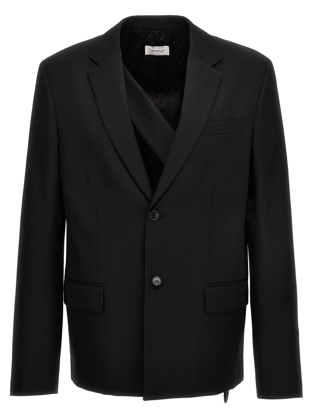 Off-White Black Wool Blazer