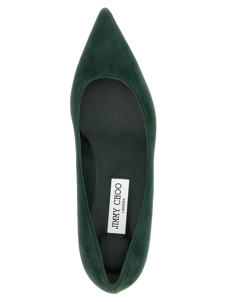 Jimmy Choo Bicolor Leather Mid Heel Pumps