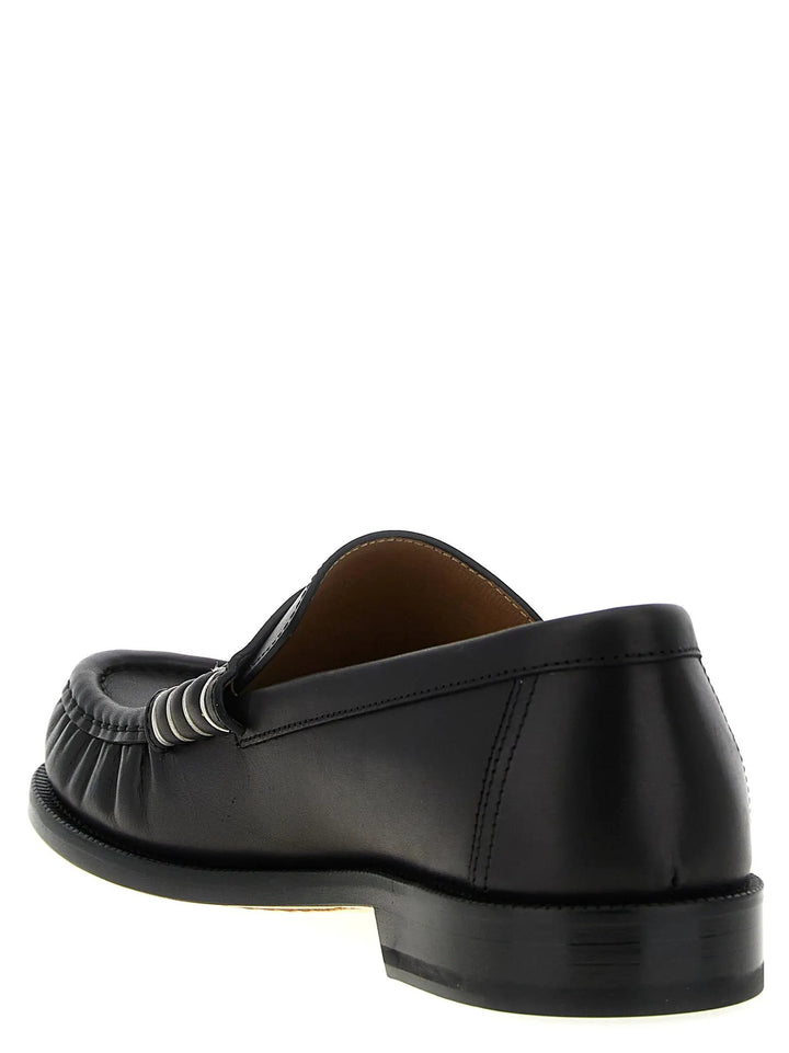 J.W.Anderson Black Calfskin Slip-On Loafers