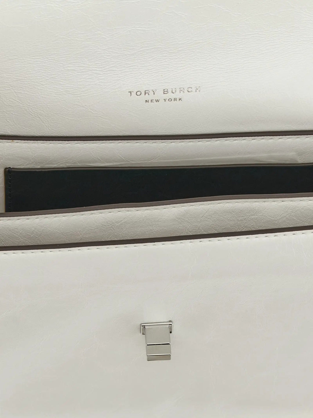 Tory Burch White Lamb Leather Shoulder Bag
