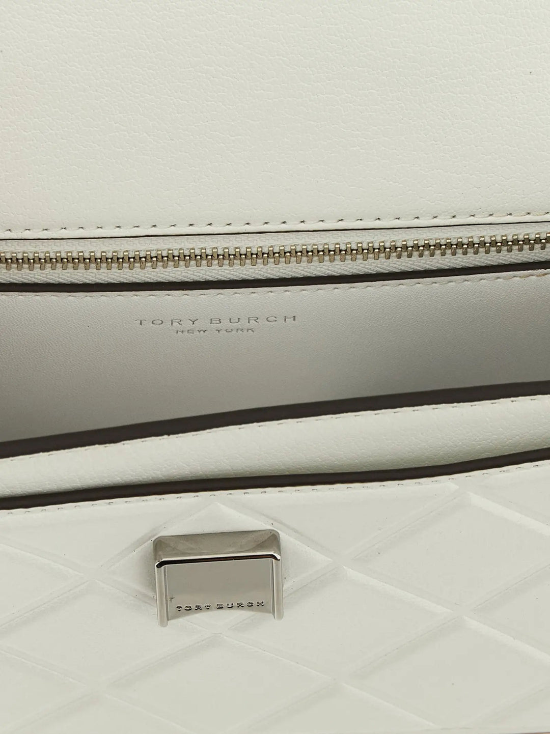 Tory Burch White Goatskin Crossbody Bag