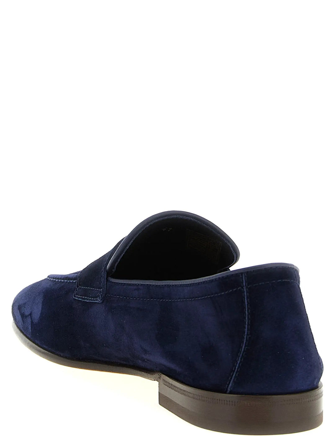 Brunello Cucinelli Blue Calfskin Slip-On Loafers
