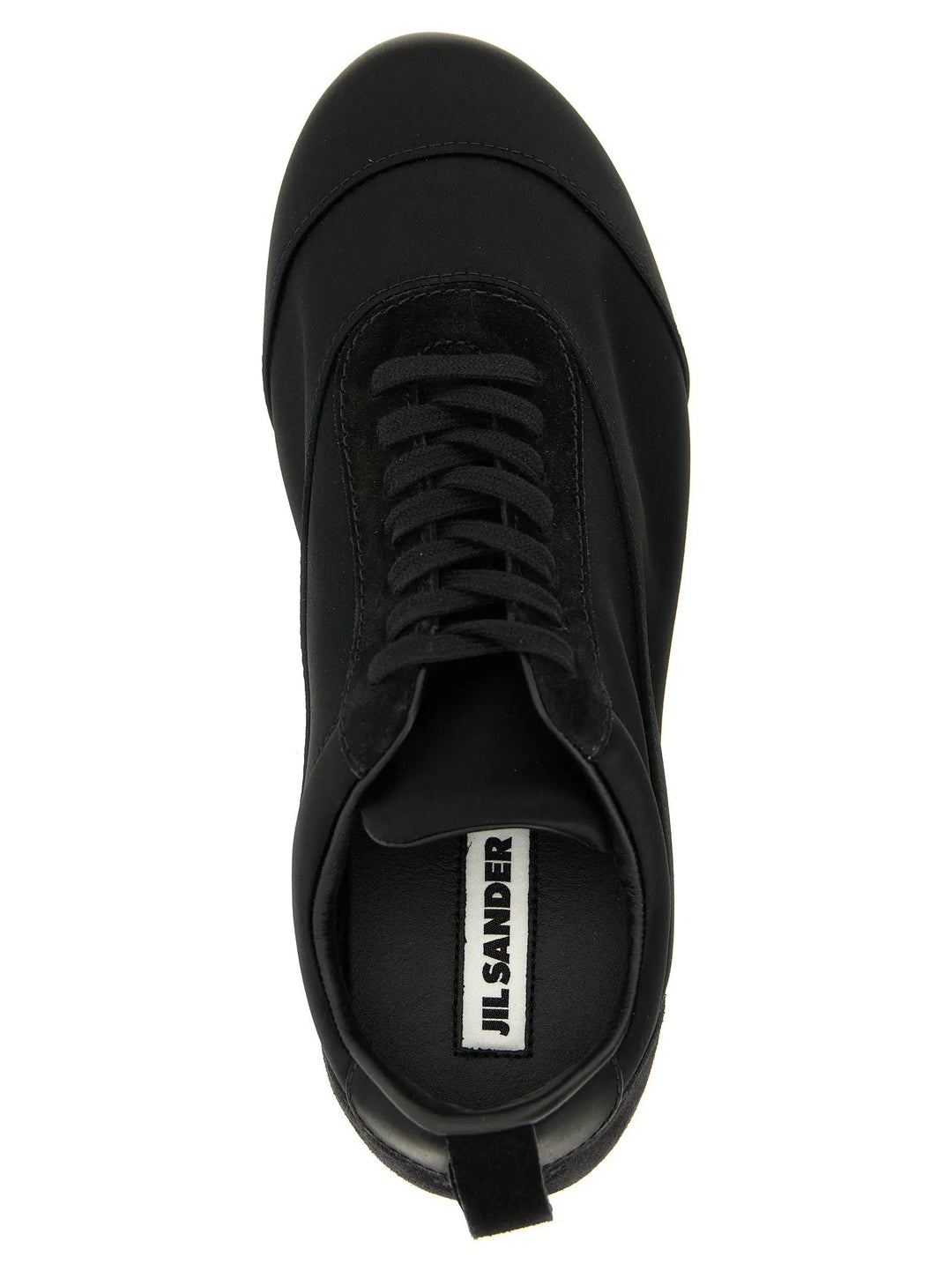Jil Sander Black Cotton Low Top Sneakers