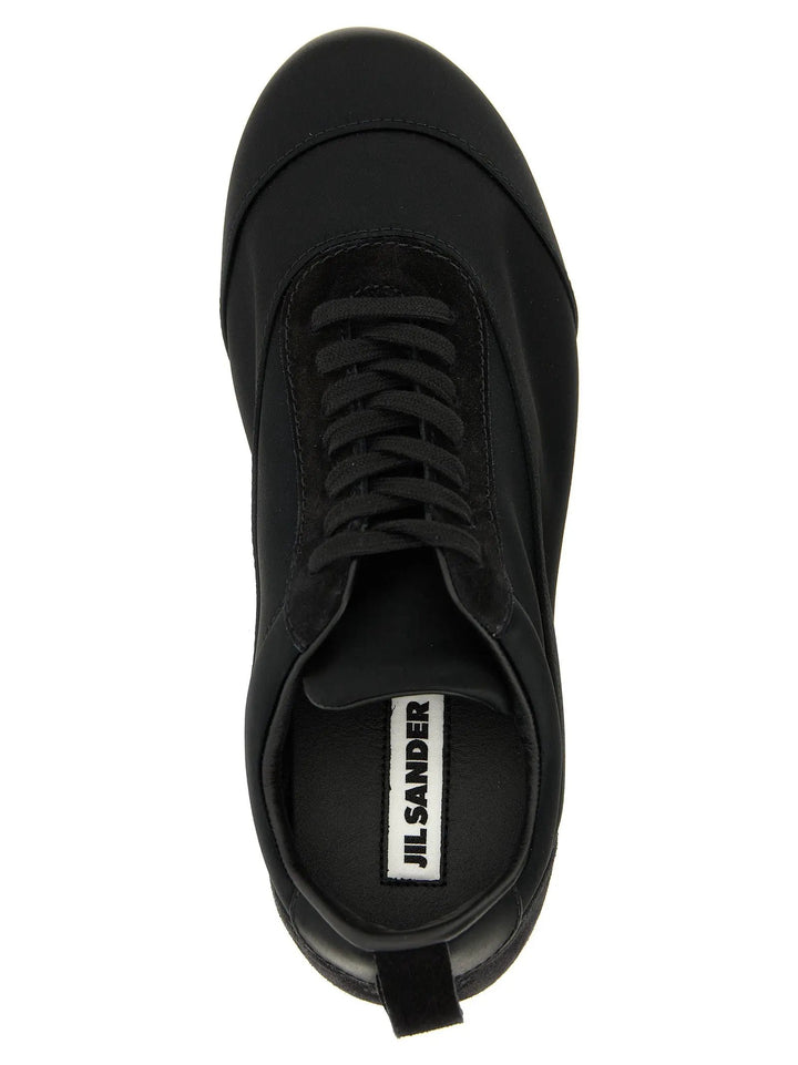 Jil Sander Black Cotton Low Top Sneakers
