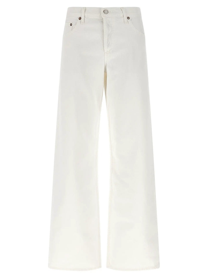Agolde White Cotton Jeans Denim