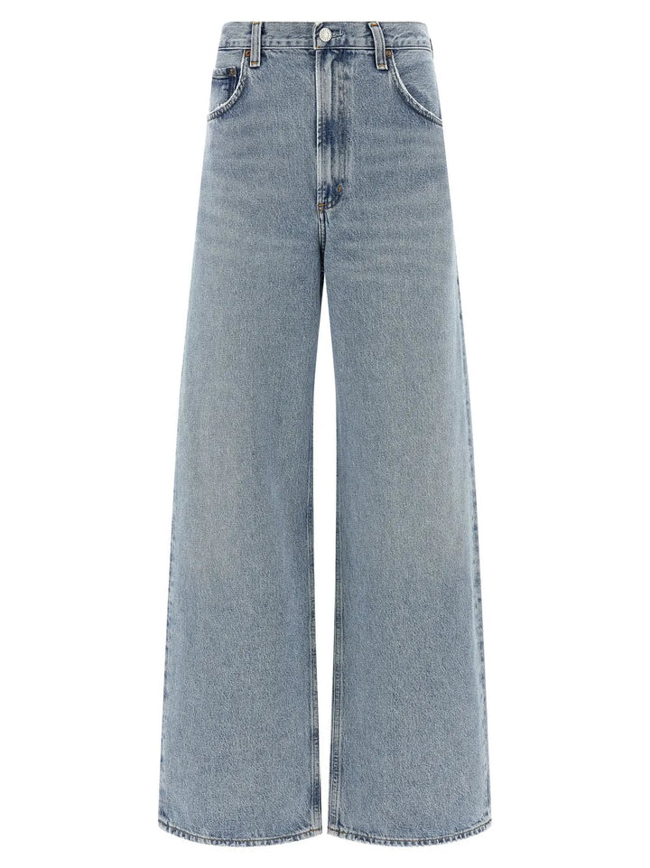 Agolde Blue Cotton Tapered Jeans