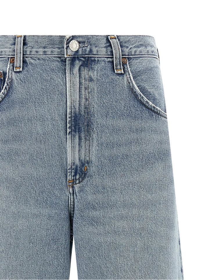 Agolde Blue Cotton Tapered Jeans