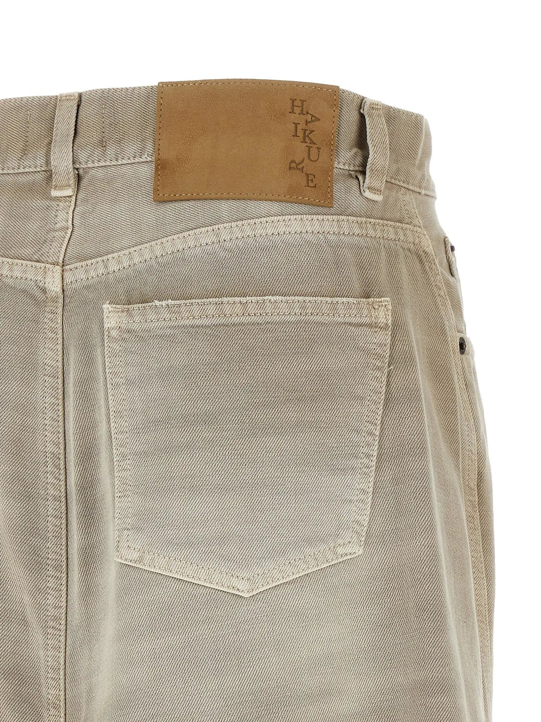Haikure Gray Cotton Midi Skirt