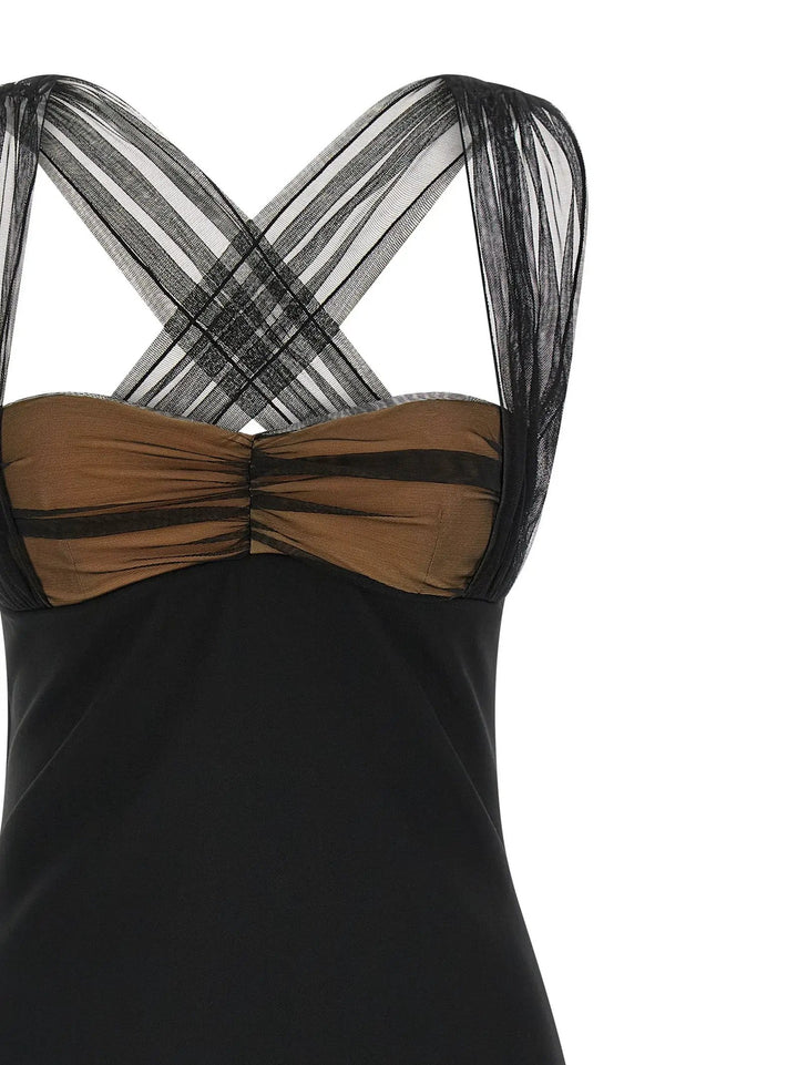 Nensi Dojaka Black Viscose Short Dress