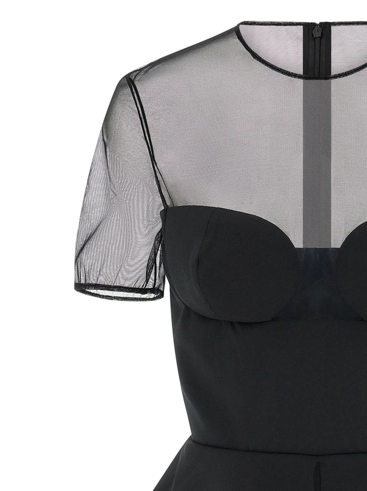 Nensi Dojaka Black Virgin Wool Tank Tops