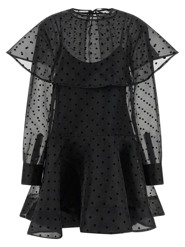 Ganni Black Recycled Polyester Short Dress