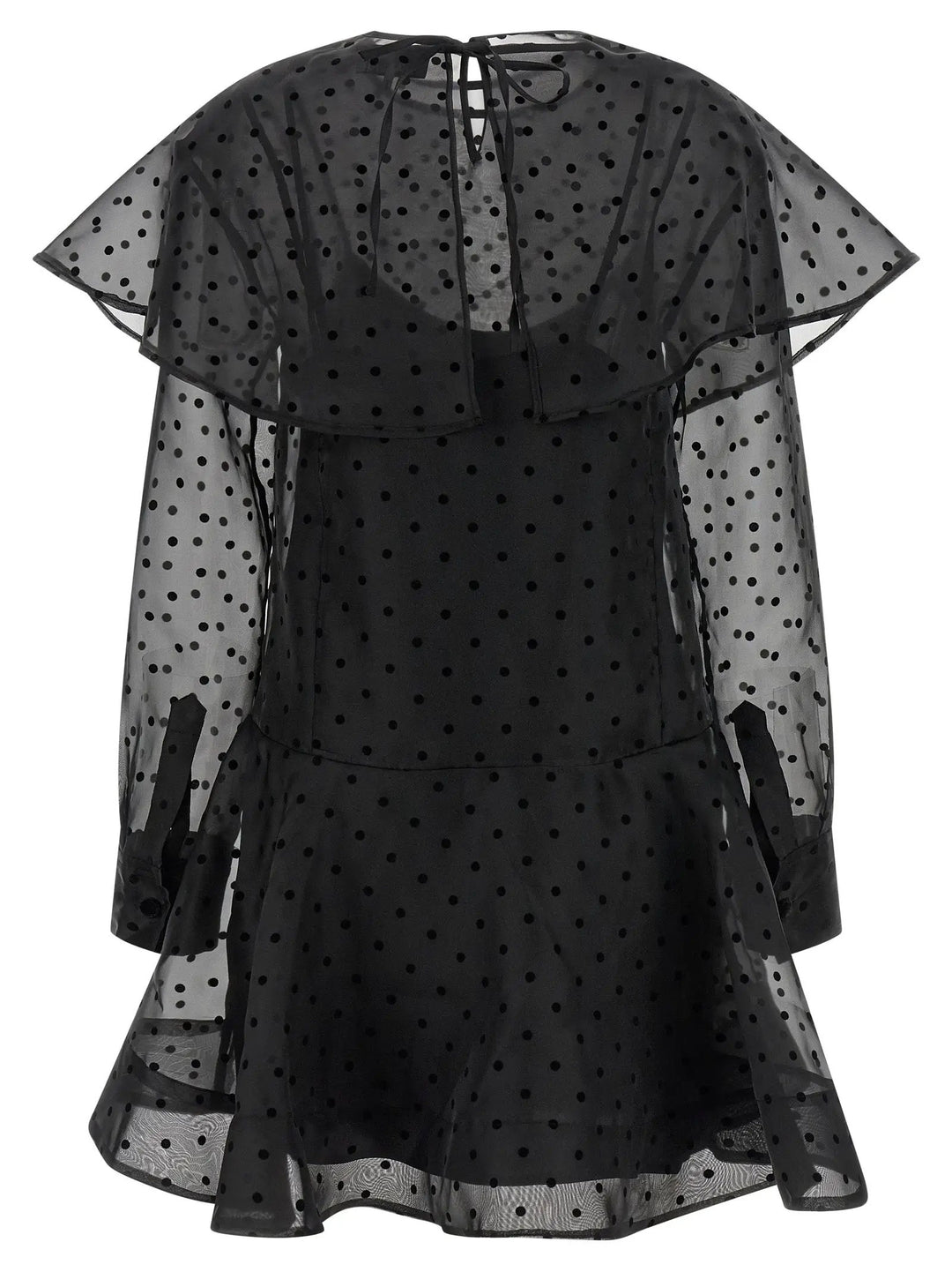 Ganni Black Recycled Polyester Short Dress