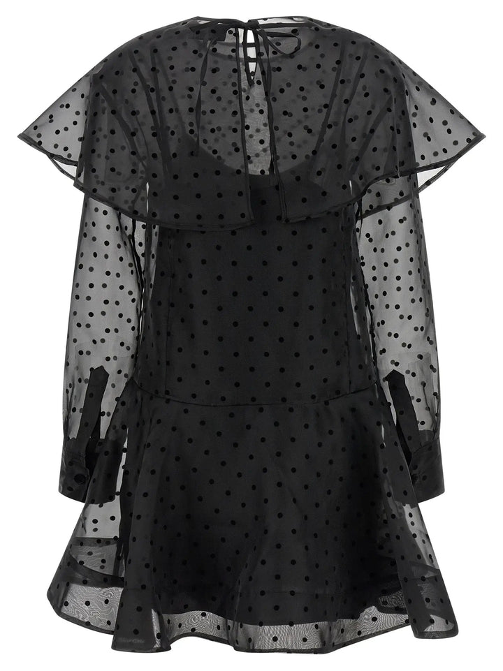 Ganni Black Recycled Polyester Short Dress
