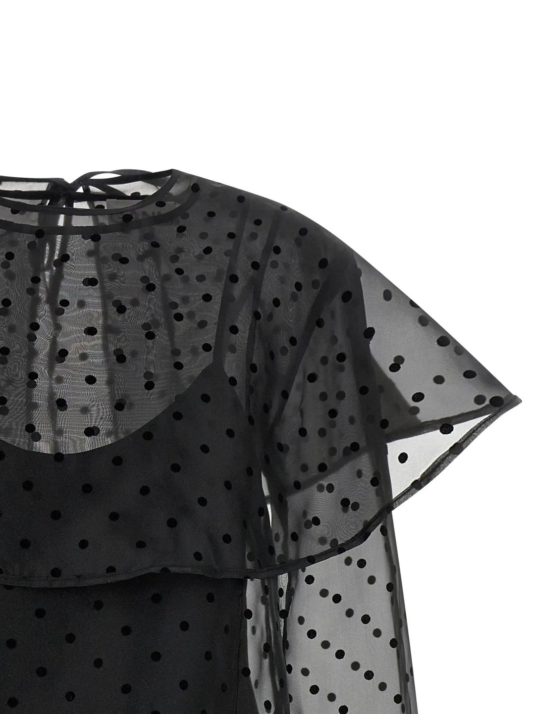 Ganni Black Recycled Polyester Short Dress