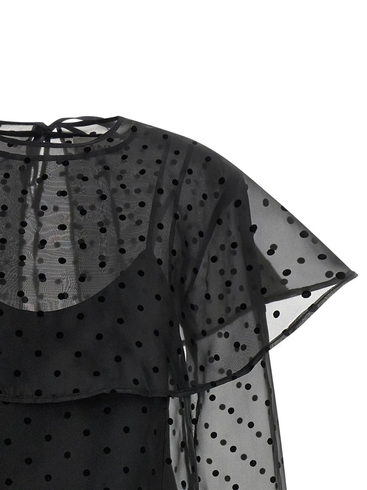 Ganni Black Recycled Polyester Short Dress