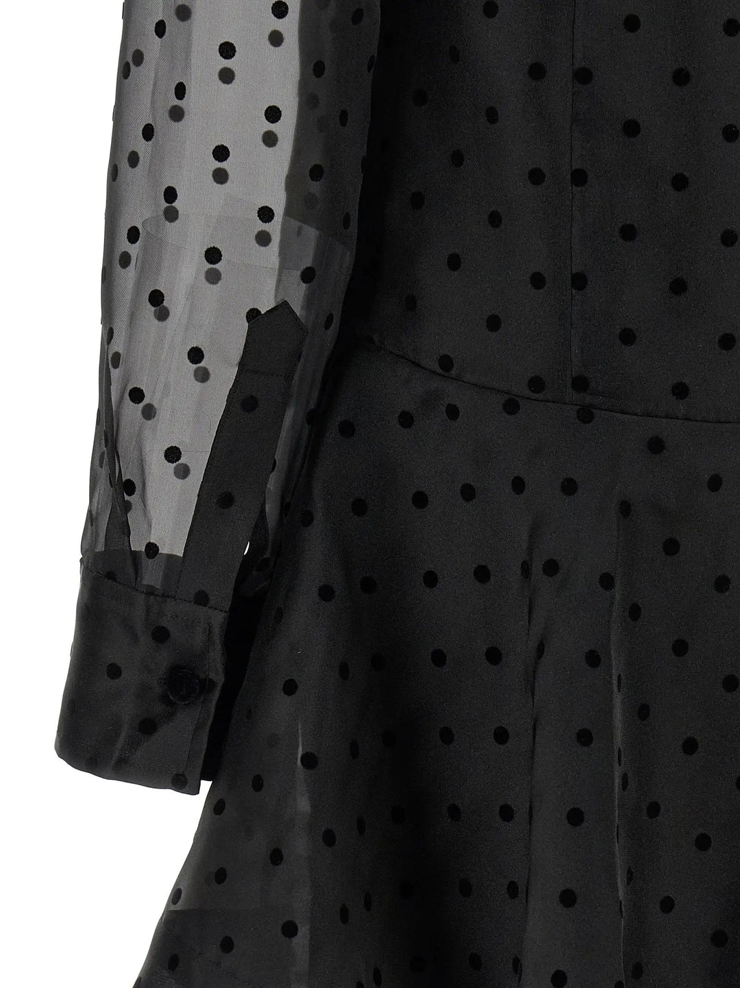 Ganni Black Recycled Polyester Short Dress