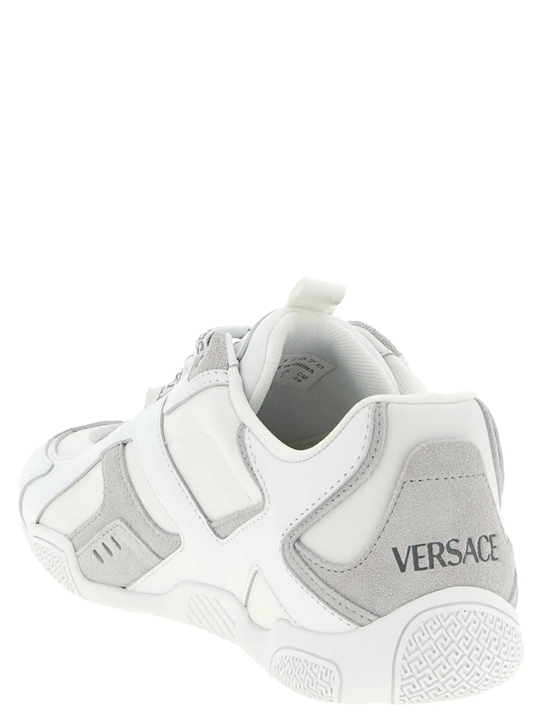 Versace White Calfskin Athletic Sneakers