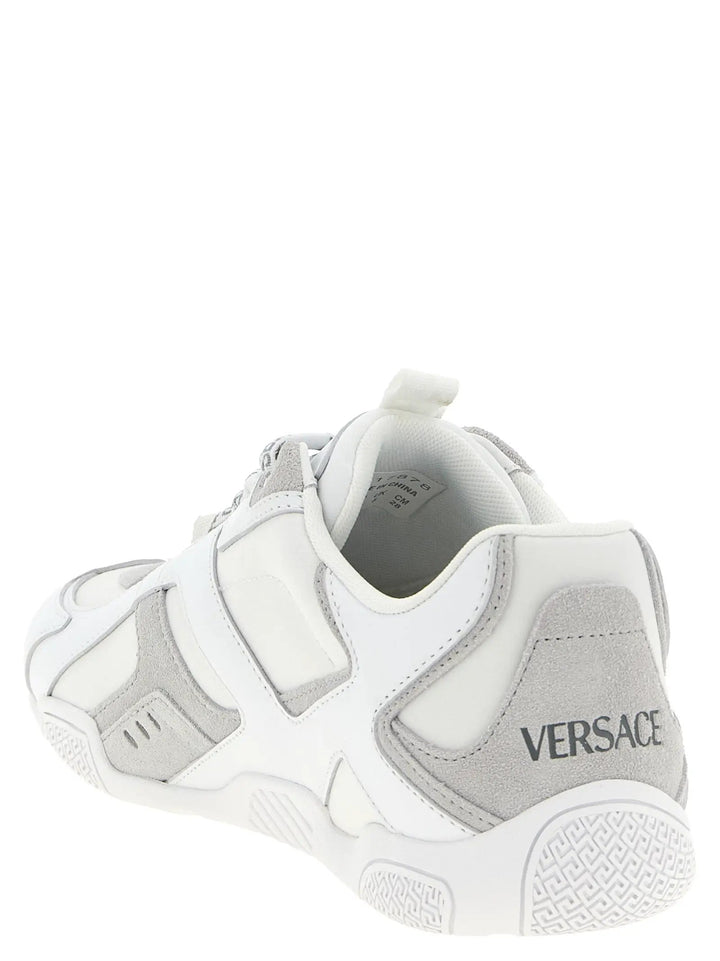 Versace White Calfskin Athletic Sneakers