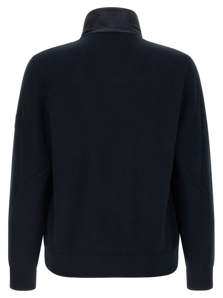 Mackage Blue Virgin Wool Full-Length Jacket
