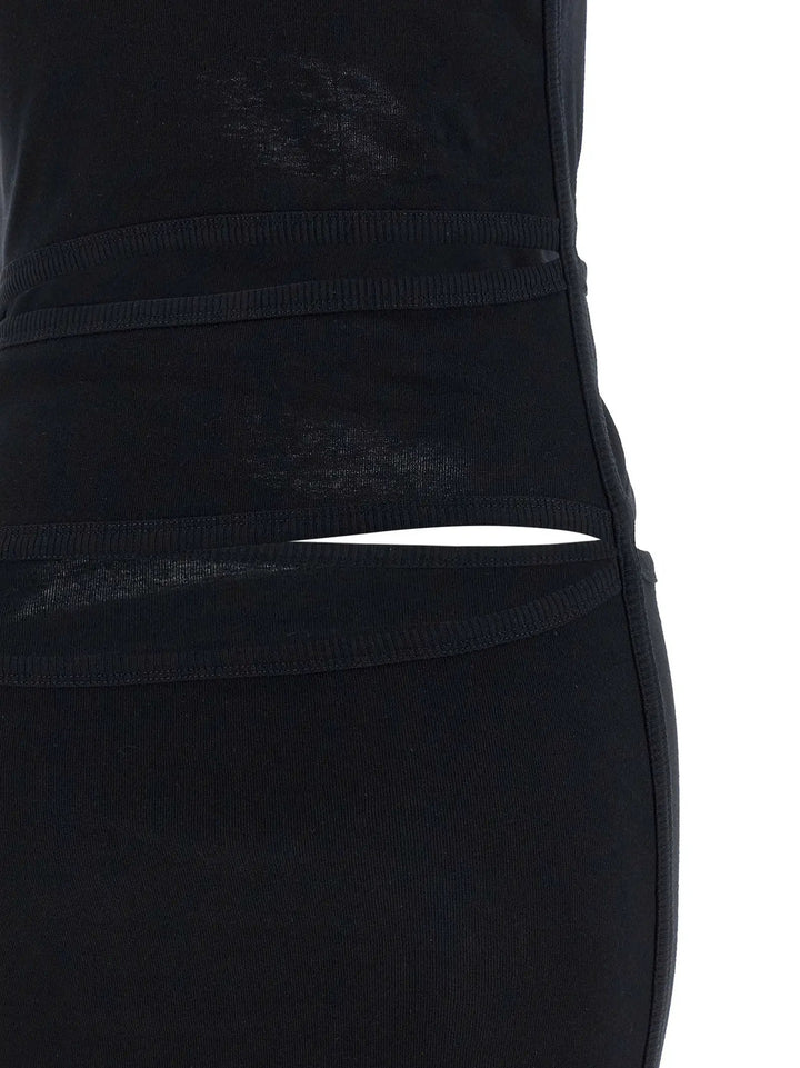 Coperni Black Organic Cotton Short Dress
