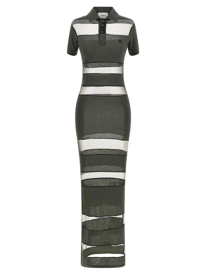 Coperni Bicolor Cotton Long Dress