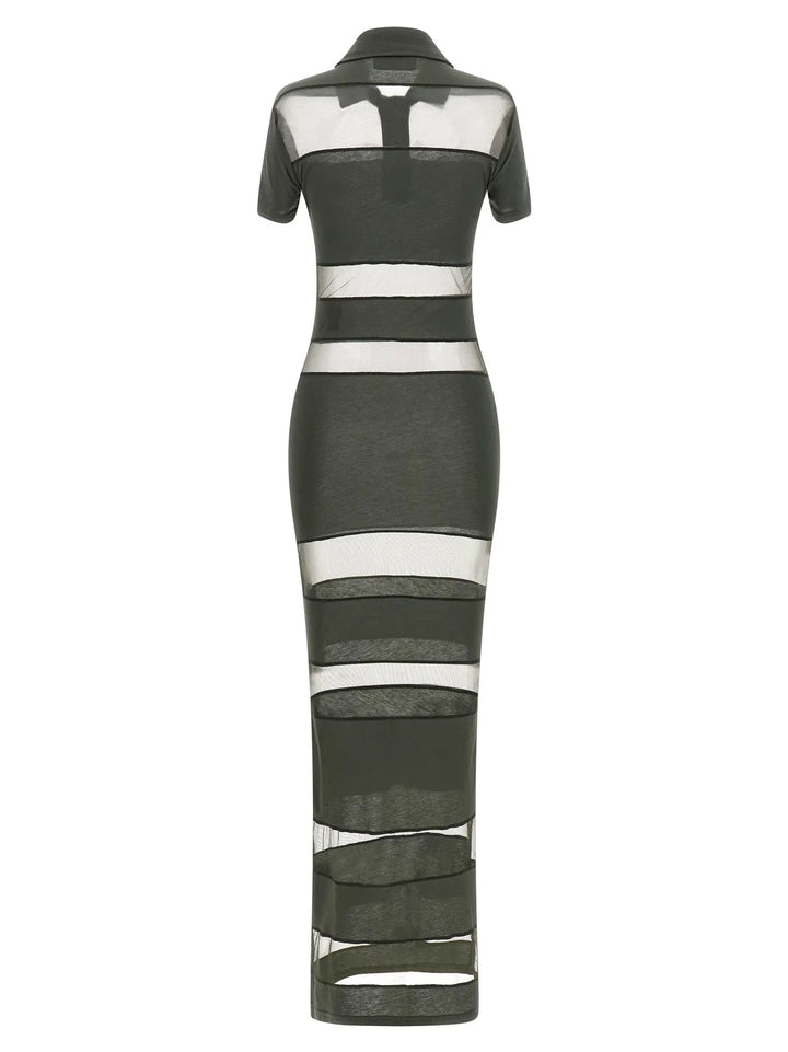 Coperni Bicolor Cotton Long Dress