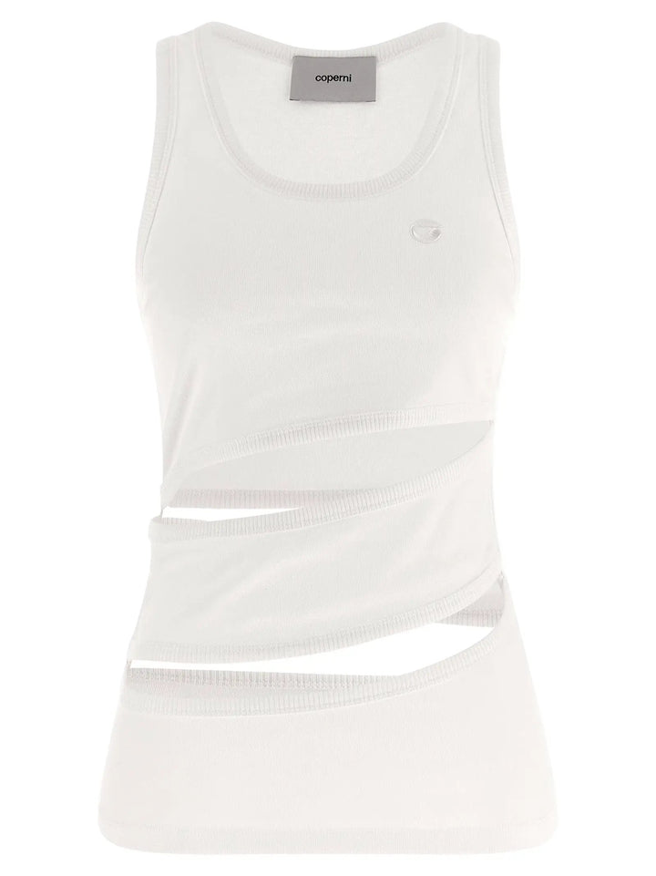 Coperni White Organic Cotton Tank Tops